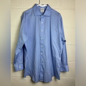 Brooks Brothers Non-Iron Blue Casual Button Up Business Casual Collared Shirt